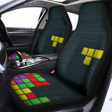 Colorful Block Puzzle Video Game Print Universal Fit Car Seat Covers 102422