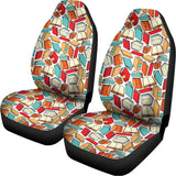 Colorful Books Pattern Print Universal Fit Car Seat Covers 102422