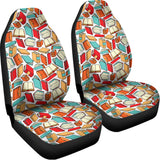 Colorful Books Pattern Print Universal Fit Car Seat Covers 102422