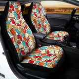 Colorful Books Pattern Print Universal Fit Car Seat Covers 102422