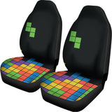 Colorful Brick Puzzle Video Game Print Universal Fit Car Seat Covers 102422
