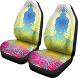Colorful Buddha Lotus Print Universal Fit Car Seat Covers 102422