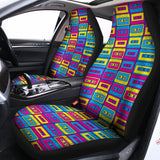 Colorful Cassette Tape Print Universal Fit Car Seat Covers 102422