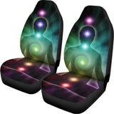 Colorful Chakras Aura Print Universal Fit Car Seat Covers 102422