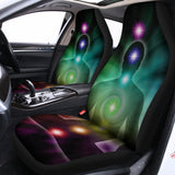 Colorful Chakras Aura Print Universal Fit Car Seat Covers 102422