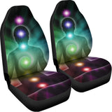 Colorful Chakras Aura Print Universal Fit Car Seat Covers 102422
