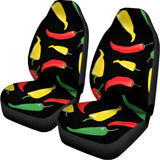 Colorful Chili Peppers Pattern Print Universal Fit Car Seat Covers 102422