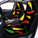 Colorful Chili Peppers Pattern Print Universal Fit Car Seat Covers 102422