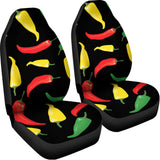 Colorful Chili Peppers Pattern Print Universal Fit Car Seat Covers 102422