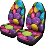 Colorful Chocolate Candy Print Universal Fit Car Seat Covers 102422