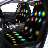 Colorful Christmas Lights Print Universal Fit Car Seat Covers 102422
