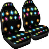 Colorful Christmas Lights Print Universal Fit Car Seat Covers 102422