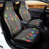 Colorful Christmas String Lights Print Universal Fit Car Seat Covers 102422