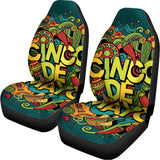 Colorful Cinco de Mayo Print Universal Fit Car Seat Covers 102422