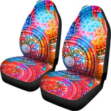 Colorful Circle Mandala Print Universal Fit Car Seat Covers 102422