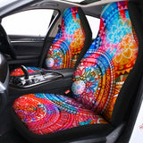 Colorful Circle Mandala Print Universal Fit Car Seat Covers 102422