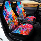 Colorful Circle Mandala Print Universal Fit Car Seat Covers 102422