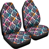 Colorful Damask Pattern Print Universal Fit Car Seat Covers 102422