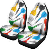 Colorful Darts Pattern Print Universal Fit Car Seat Covers 102422