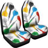 Colorful Darts Pattern Print Universal Fit Car Seat Covers 102422