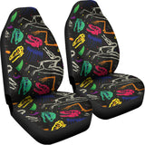 Colorful Dinosaur Fossil Pattern Print Universal Fit Car Seat Covers 102422