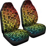 Colorful Disco Lights Pattern Print Universal Fit Car Seat Covers 102422
