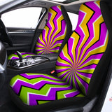 Colorful Dizzy Moving Optical Illusion Universal Fit Car Seat Covers 102422