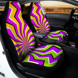 Colorful Dizzy Moving Optical Illusion Universal Fit Car Seat Covers 102422