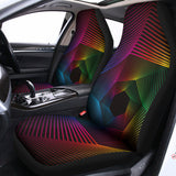 Colorful EDM Geometric Print Universal Fit Car Seat Covers 102422