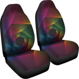 Colorful EDM Geometric Print Universal Fit Car Seat Covers 102422