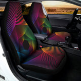 Colorful EDM Geometric Print Universal Fit Car Seat Covers 102422