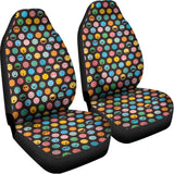 Colorful Emoji Faces Pattern Print Universal Fit Car Seat Covers 102422