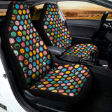 Colorful Emoji Faces Pattern Print Universal Fit Car Seat Covers 102422