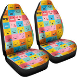 Colorful Emoji Pattern Print Universal Fit Car Seat Covers 102422