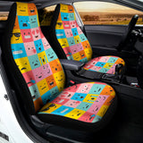 Colorful Emoji Pattern Print Universal Fit Car Seat Covers 102422
