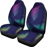 Colorful Feather Pattern Print Universal Fit Car Seat Covers 102422
