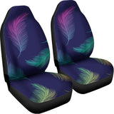 Colorful Feather Pattern Print Universal Fit Car Seat Covers 102422