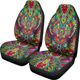 Colorful Floral Mandala Print Universal Fit Car Seat Covers 102422