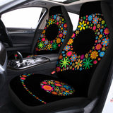 Colorful Flowers Yin Yang Print Universal Fit Car Seat Covers 102422