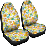 Colorful Frangipani Pattern Print Universal Fit Car Seat Covers 102422