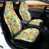 Colorful Frangipani Pattern Print Universal Fit Car Seat Covers 102422