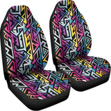 Colorful Geometric Tribal Pattern Print Universal Fit Car Seat Covers 102422