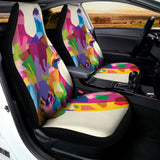 Colorful Giraffe Portrait Print Universal Fit Car Seat Covers 102422