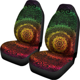 Colorful Gradient Mandala Print Universal Fit Car Seat Covers 102422