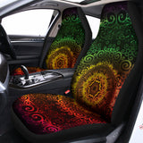 Colorful Gradient Mandala Print Universal Fit Car Seat Covers 102422