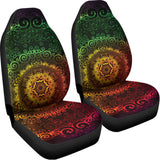 Colorful Gradient Mandala Print Universal Fit Car Seat Covers 102422