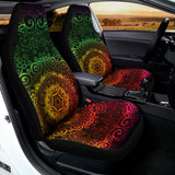 Colorful Gradient Mandala Print Universal Fit Car Seat Covers 102422