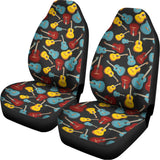 Colorful Guitar Pattern Print Universal Fit Car Seat Covers 102422