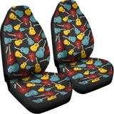 Colorful Guitar Pattern Print Universal Fit Car Seat Covers 102422