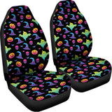 Colorful Halloween Party Pattern Print Universal Fit Car Seat Covers 102422